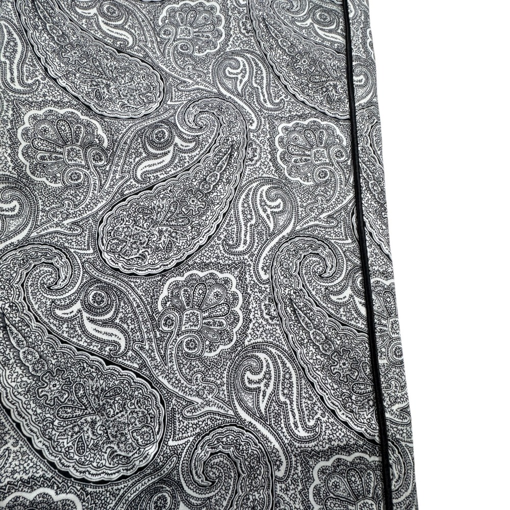 NWOT Dana Buchman Paisley Pants Womens 8 Black White Straight Leg Luxury Trouser - Picture 12 of 15